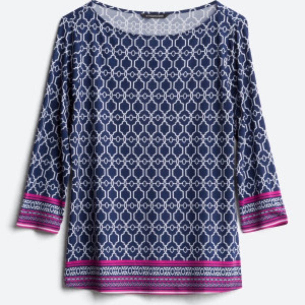 41 Hawthorn Varese Boatneck Knit Top  XL | Navy